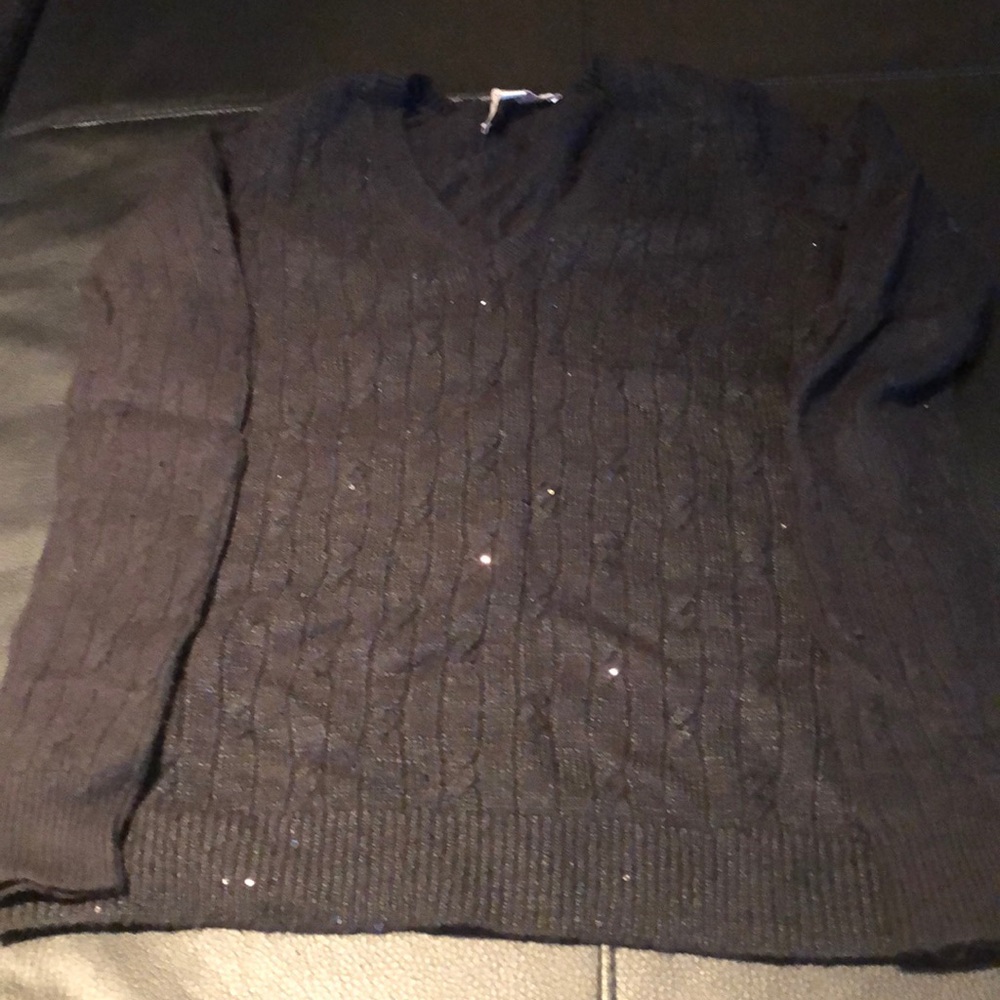 Black sweater with sequins